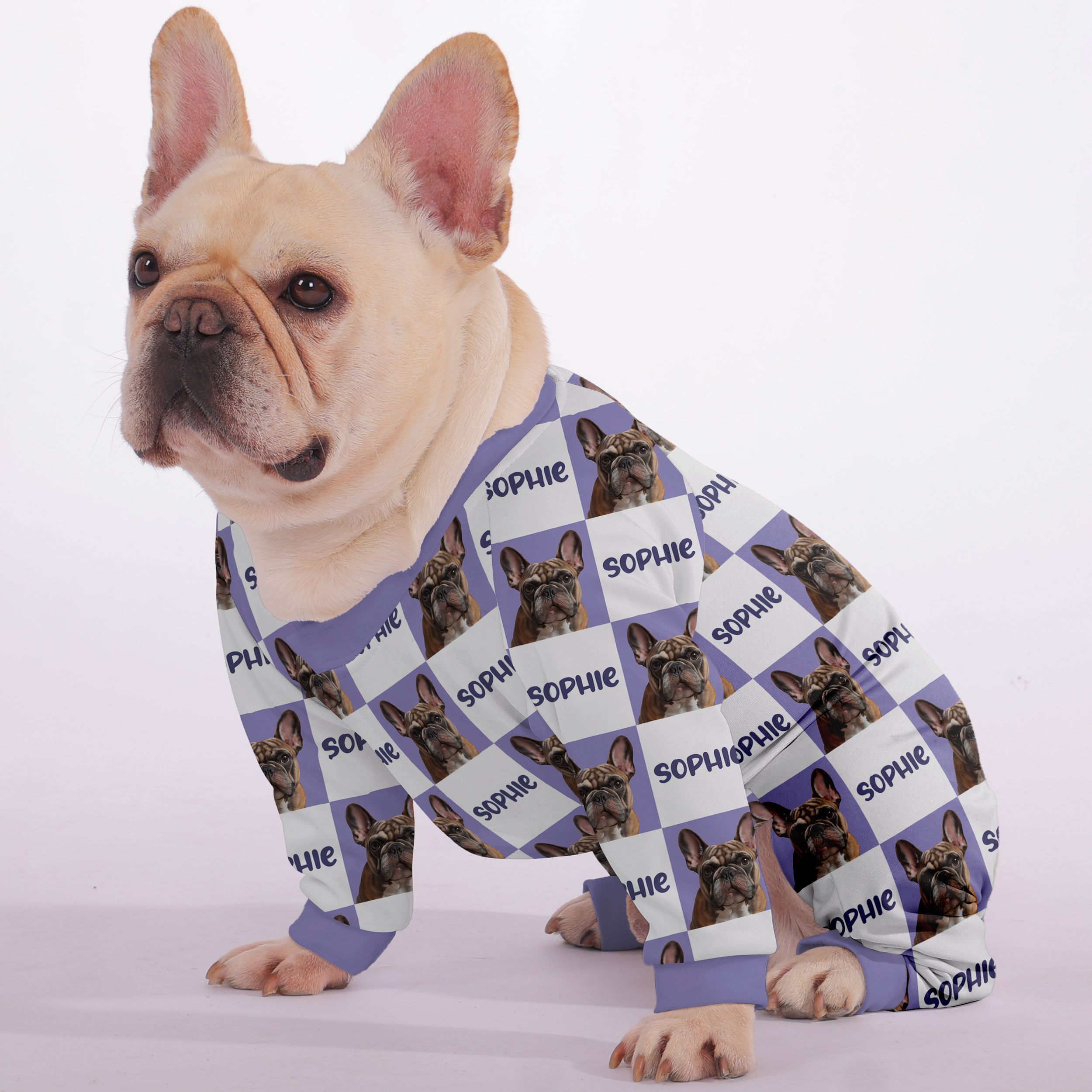 Comfortable Millie - Personalized French Bulldog Pajamas With Your Fr...