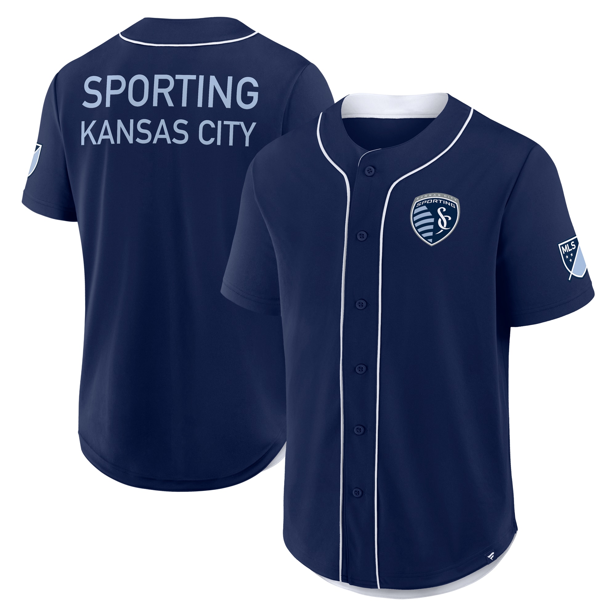 [SJH] Sporting Kansas City Injury Time Baseball Jersey - Navy