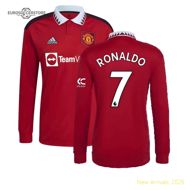 Authentic 2022-2023 Man Utd Long Sleeve Home Shirt (ronaldo 7)