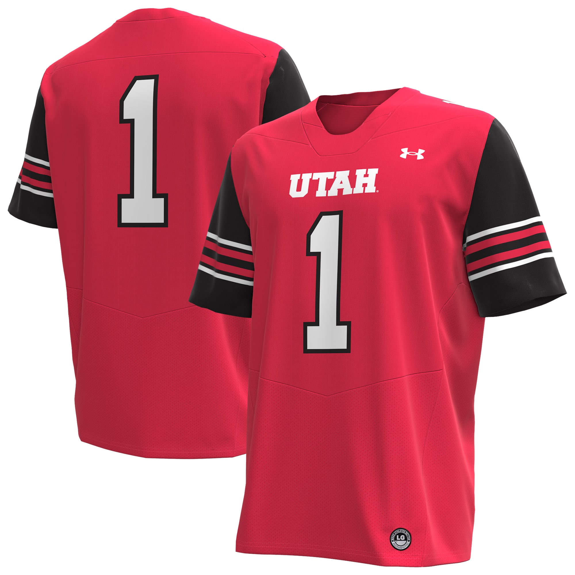 Men's #1 Red Utah Utes Football Jersey