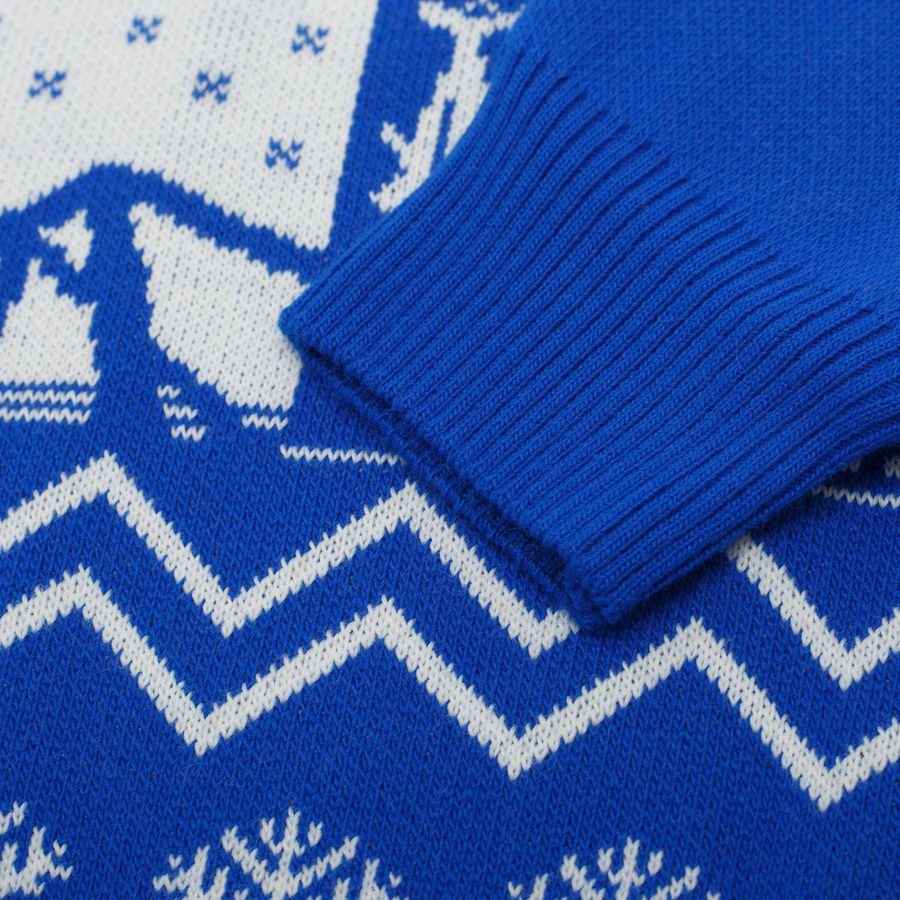 [EFKS] Odense Boldklub Christmas Jumper Blue/White Kids Apparel