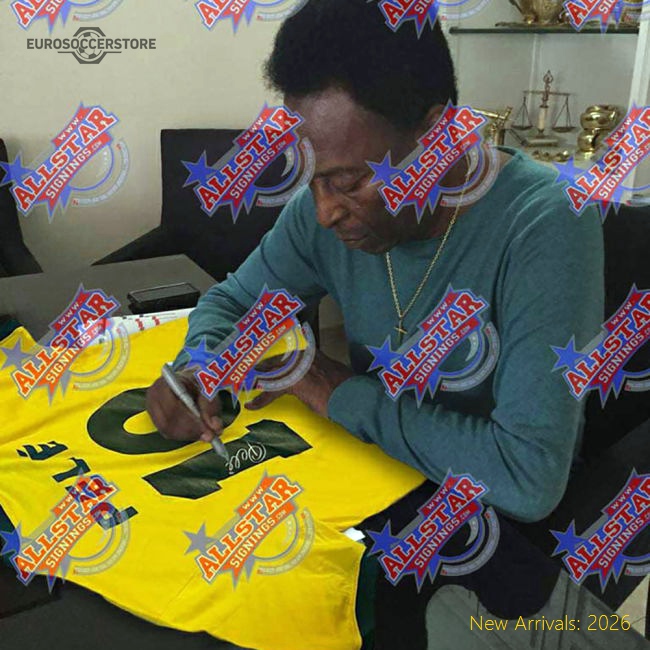 Pele Signed Supporter Jersey Stadium Approved Exclusive