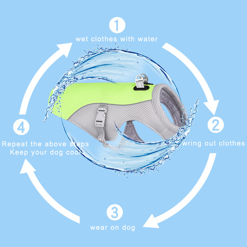 Summer Cooling Vest Heat Resistant Breathable Sun-proof Paw Protection