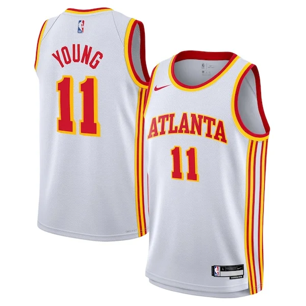 Trae Young ATL Swingman Jersey - top-tier stylish - White sports