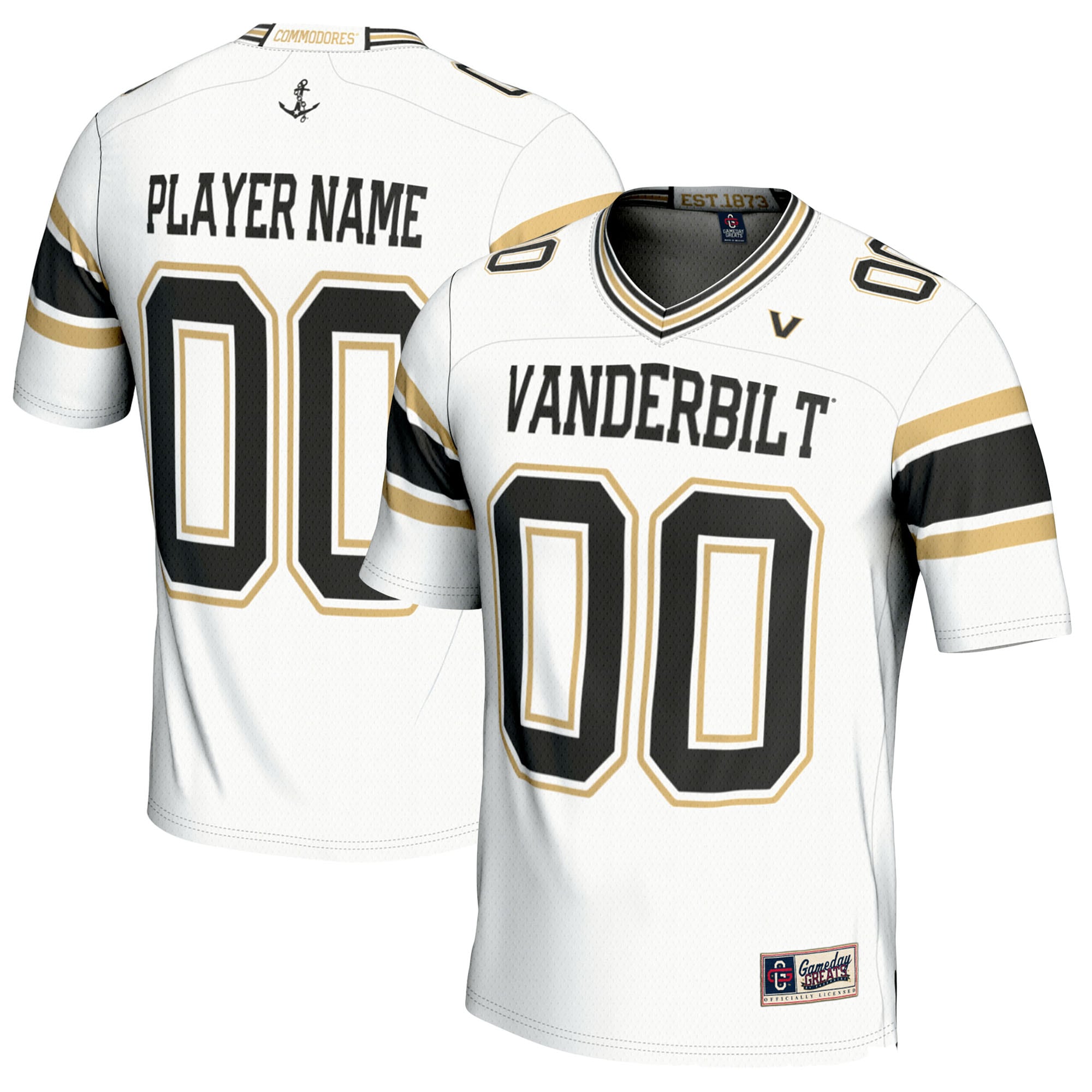 [NJP] Vanderbilt Commodores GameDay Greats Youth NIL Pick-A-Player Football Jersey - White