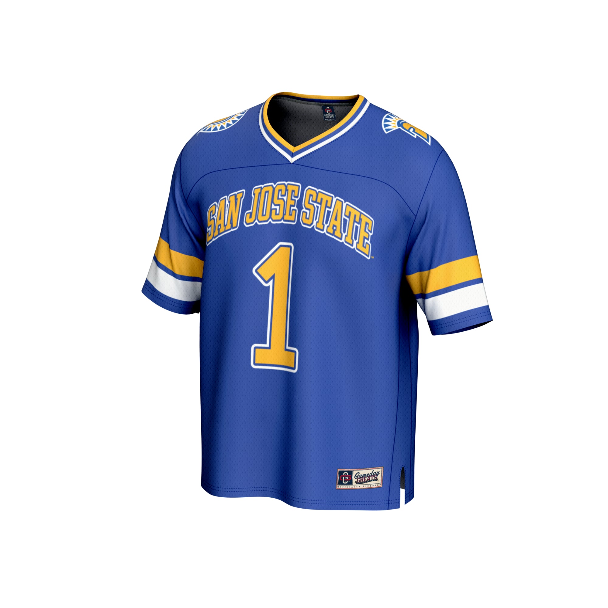 Youth #1 Royal San Jose State Spartans Lightweight Collegiate Football Fashion Jersey