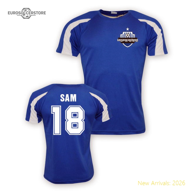 Professional-Grade Sidney Sam Schalke Sports Training Jersey (Blue)