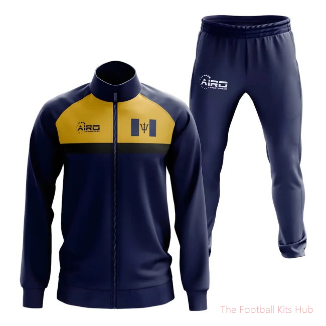Men Barbados Concept Football Tracksuit (Navy)