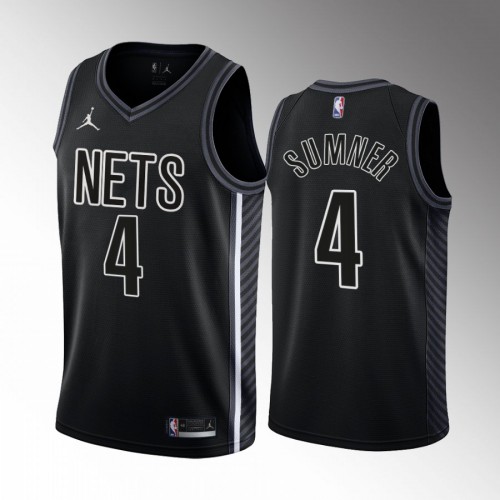 Nike Nets Black Brooklyn Nets #4 Jersey - Discounted NBA Fan Apparel