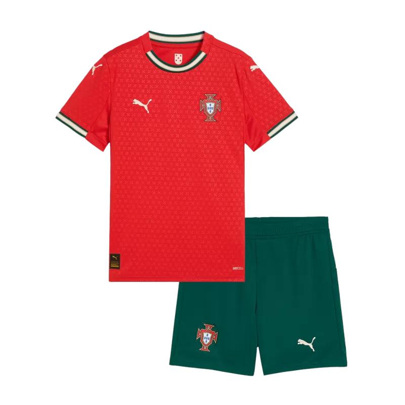 Portugal Home Soccer Jerseys Kids Kit 2025 Authentic Kit