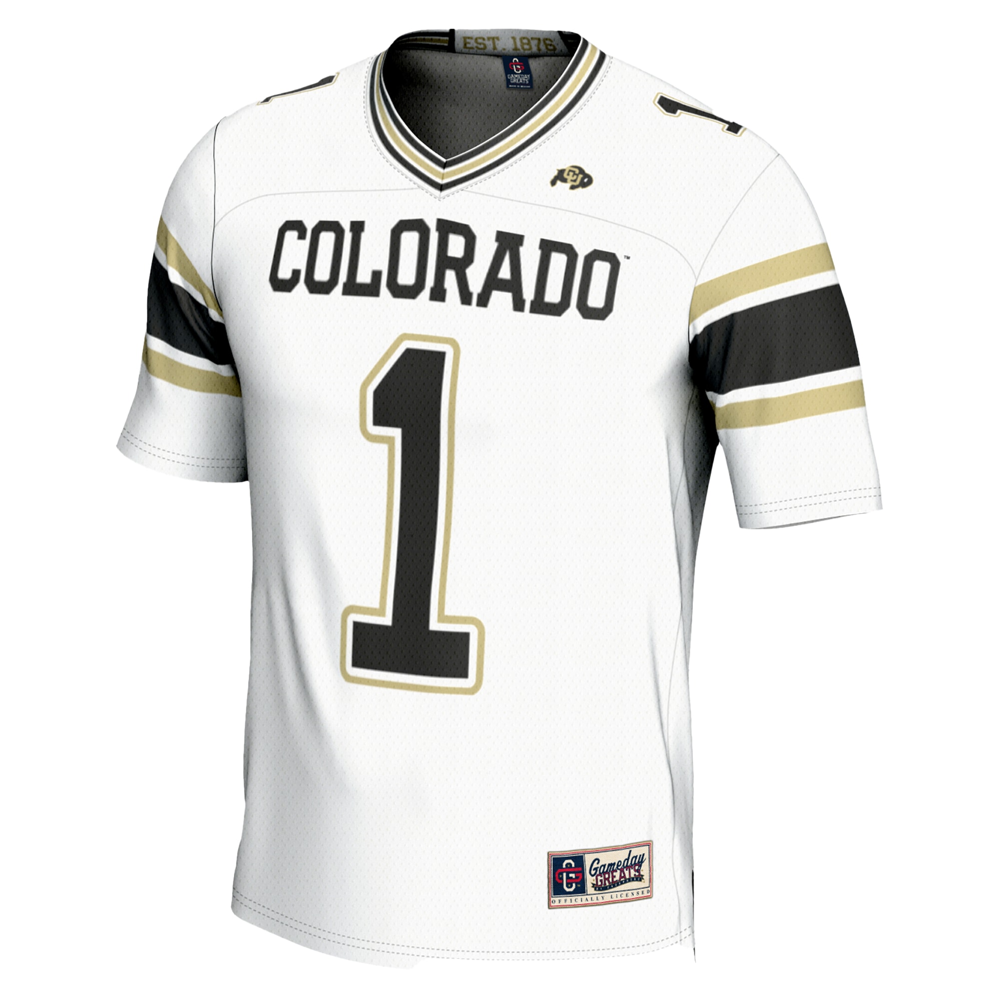 #1 Colorado Buffaloes GameDay Greats Youth Endzone Football Jersey - White