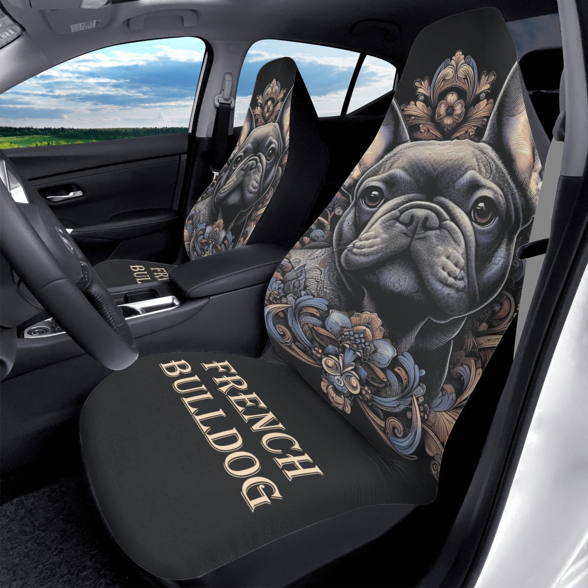 French Bulldog Bo Car Seat Covers (2 Pcs) Practical Pet Supply