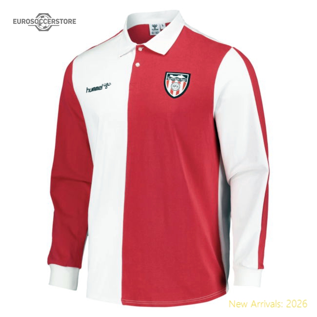 Authentic Sunderland Retro Rugby Long Sleeve Shirt (red) - Premium