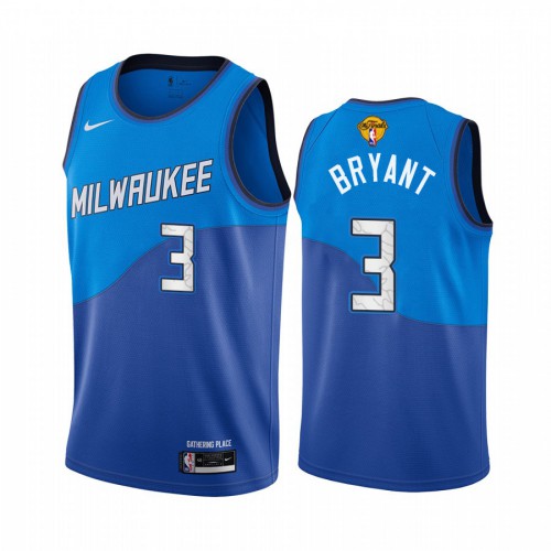MIL #3 Elijah Bryant Professional 2021 Finals NBA Jersey - Blue City