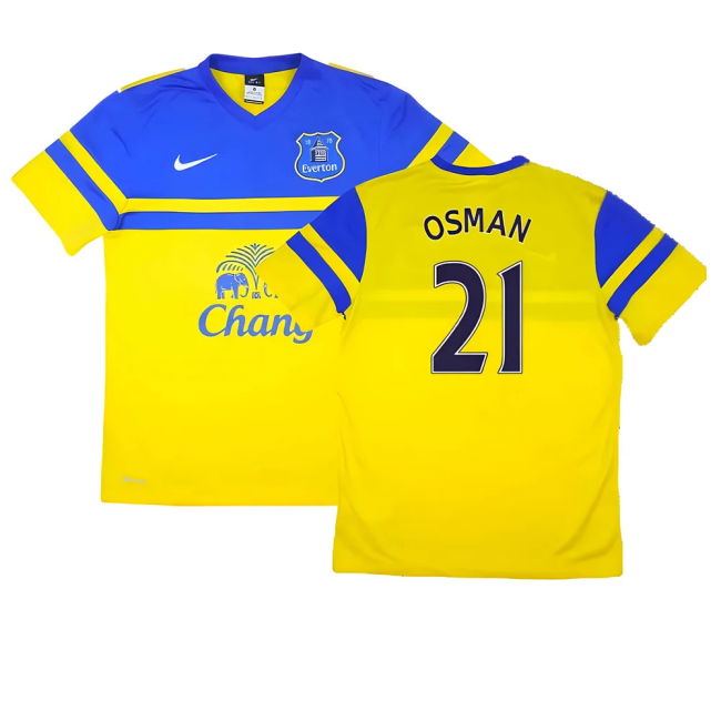 Everton 2013-14 Away Football Shirt with Everton Printing L M S