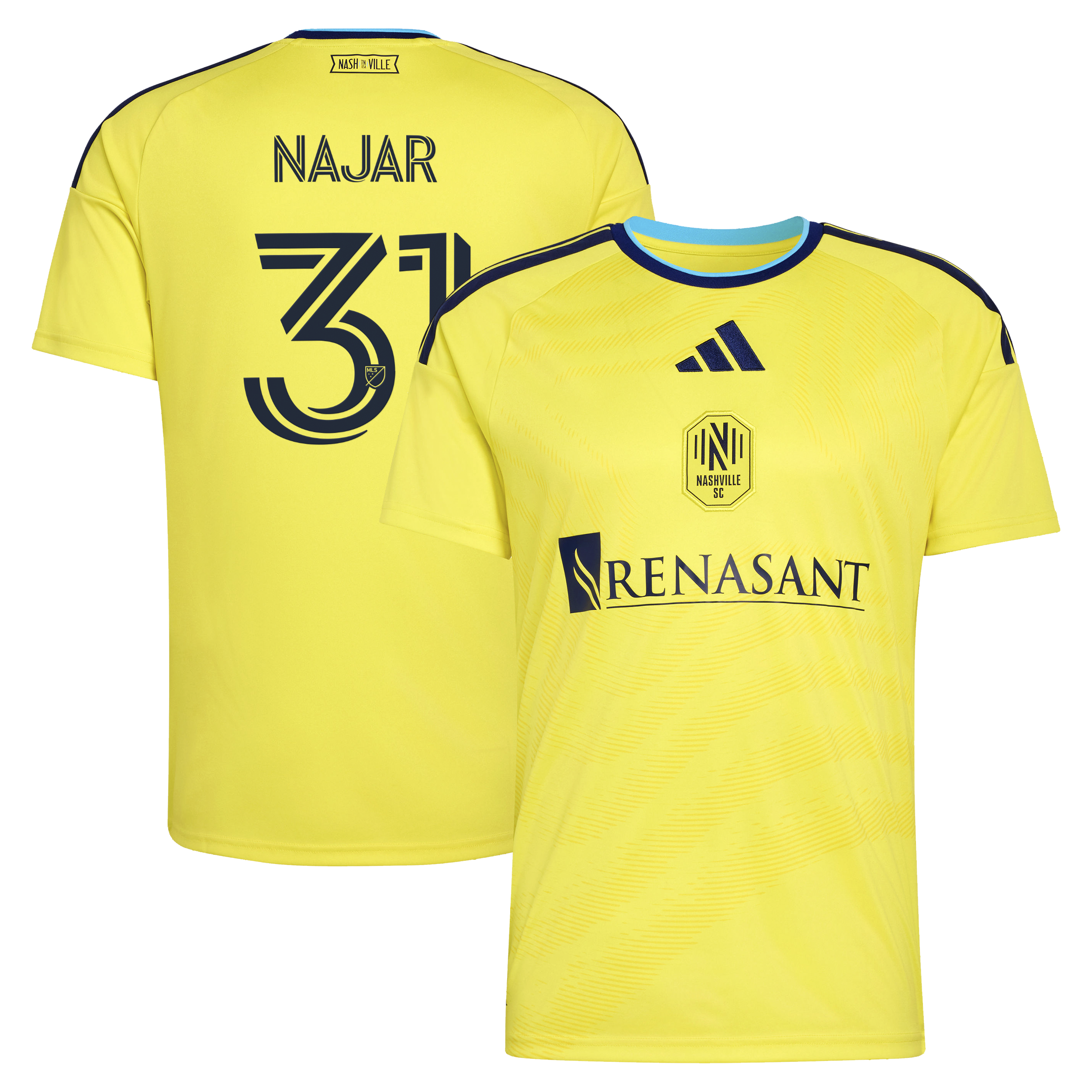 [SJH] Andy Najar Nashville SC 2026 The Reverb Kit Replica Jersey - Yellow