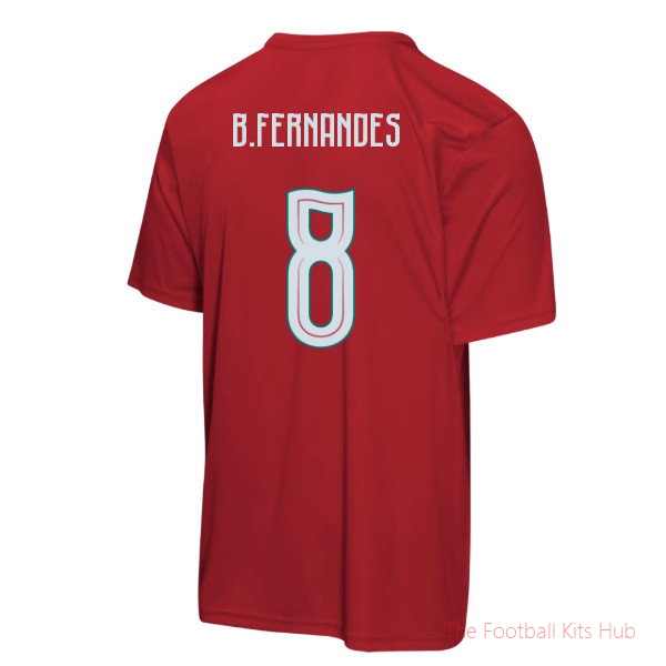 Portugal National Team 2026 FIFA World Cup ™ T Shirt (Red) Kids (B.Fernandes 8)