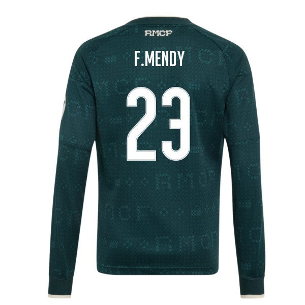 [L1D] 2026 2027 Real Madrid Long Sleeve Shirt Away Kit (Kids) (F.Mendy 23)