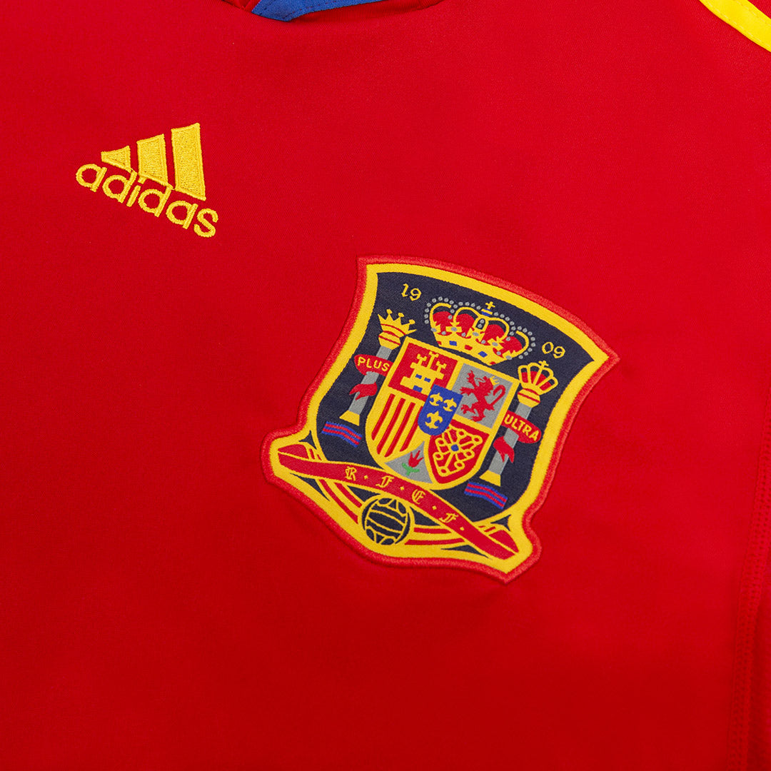 Retro SILVA #21 2010 Spain Home  Soccer Jersey Authentic Kit