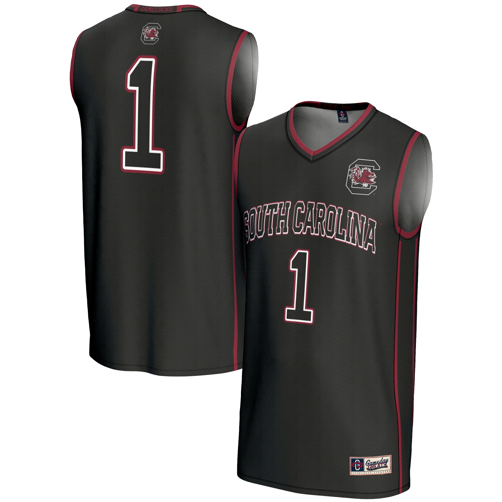 [DDG] Women's South Carolina Gamecocks GameDay Greats Lightweight Basketball Jersey - Black