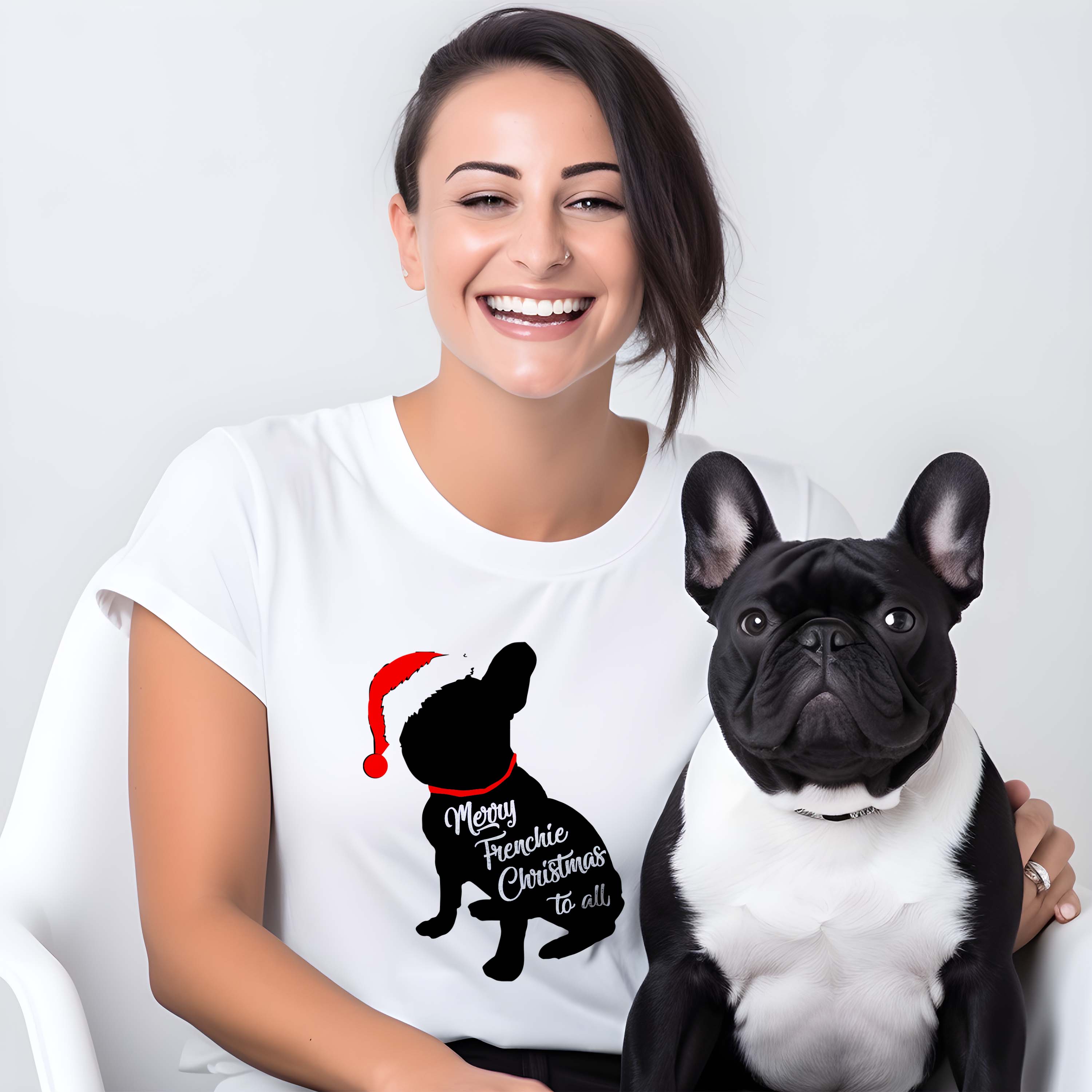 French Bulldog Christmas Tee Unisex T Shirt Practical Pet Supply