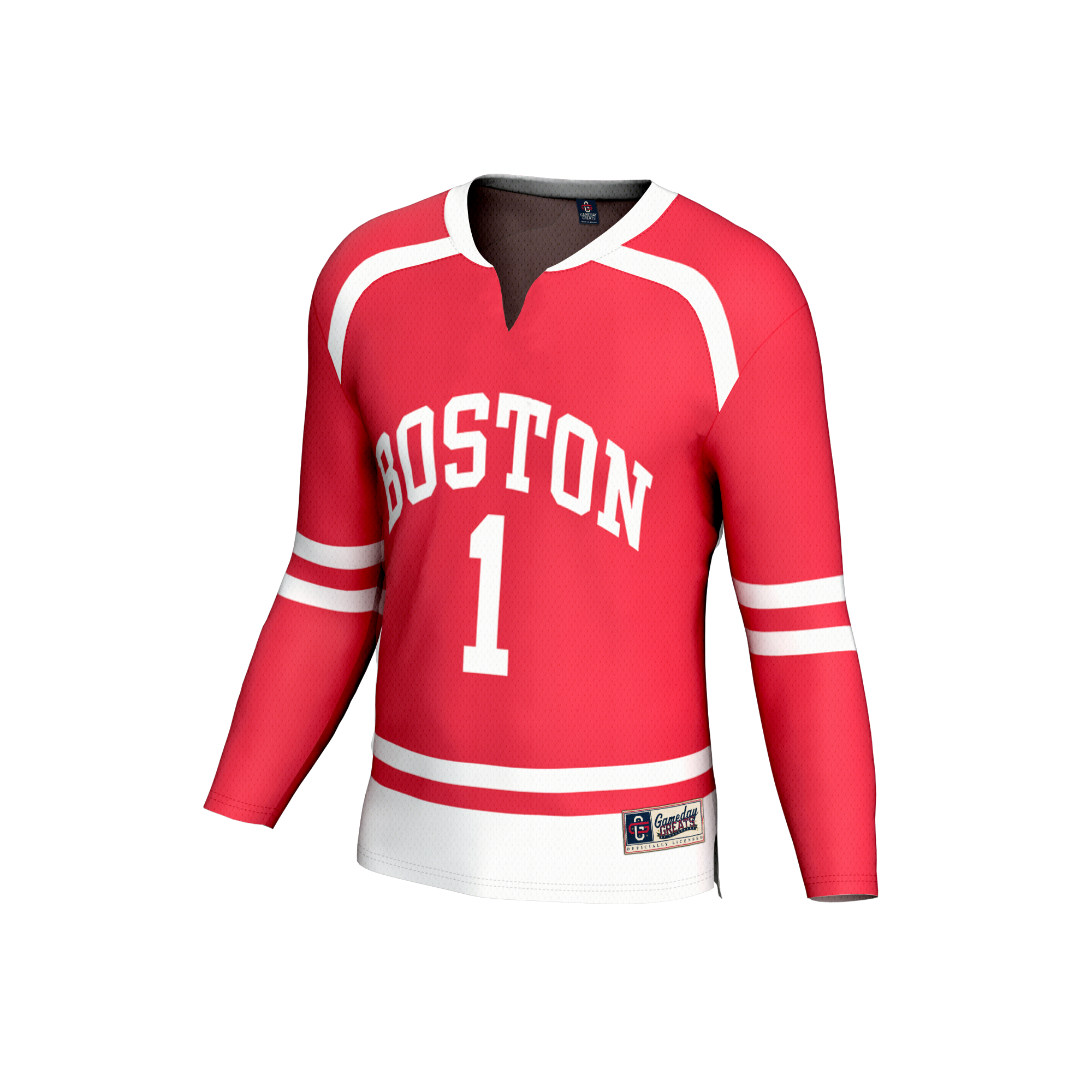 [DDG] Boston University GameDay Greats Youth Lightweight Collegiate Men's Hockey Fashion Jersey - Scarlet
