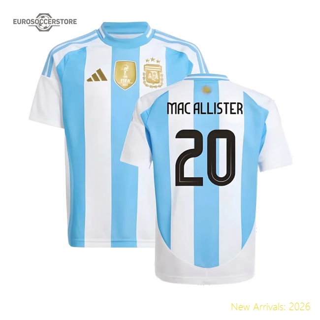 Kid-approved Kids Football Team Mac Allister Jersey 2024-2025