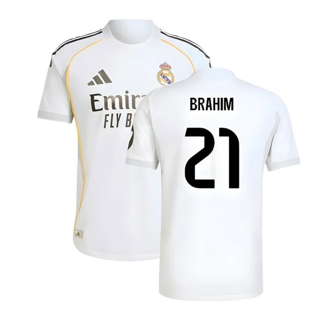 Official 2025-2026 Real Madrid Home With Vintage Design - Champions
