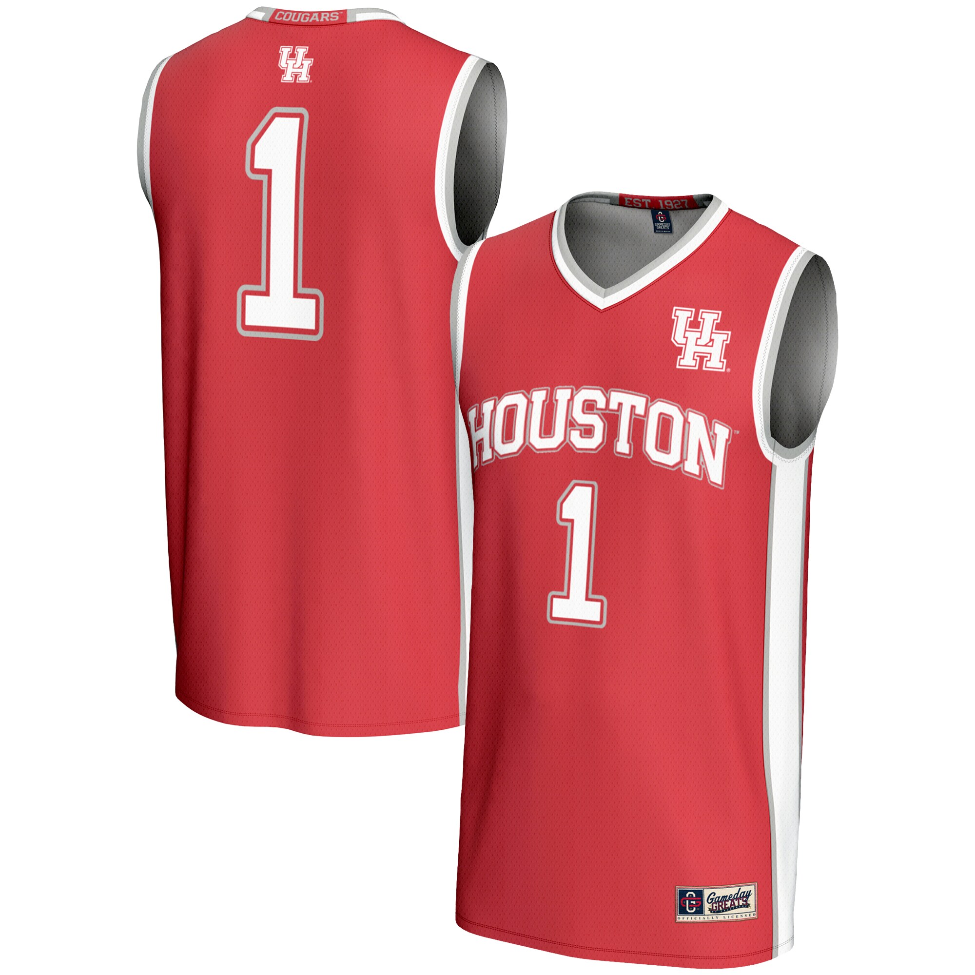 [DDG] Houston Cougars GameDay Greats Youth Lightweight Basketball Jersey - Red