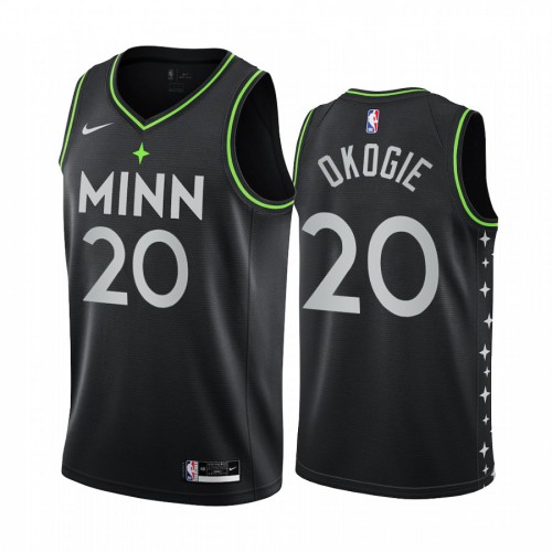 Black Nike Minnesota Timberwolves #20 Clippers Jersey - Fabric