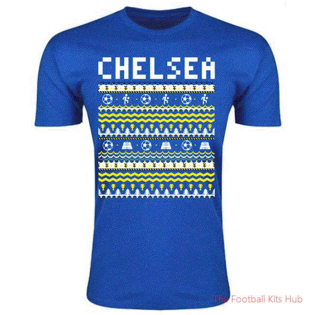 Men Chelsea Christmas T-Shirt (Blue)