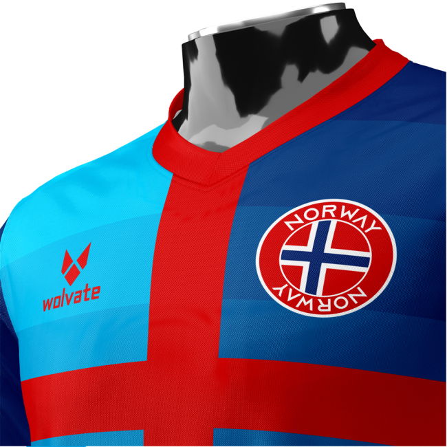 Norway Heritage Football Jersey (Wolvate) Adult Short Sleeve