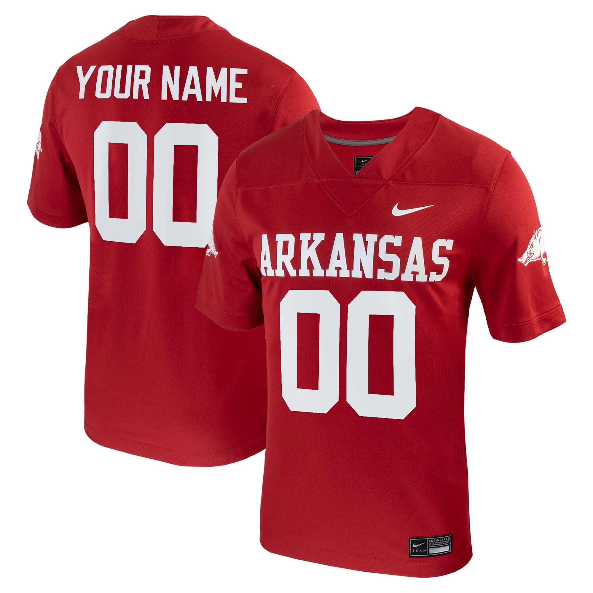 Arkansas Razorbacks Custom Football Game 2026 Season Football Jersey - Cardinal