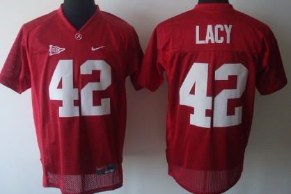 Men's ALA Tide Eddie Lacy #42 game jersey Red 2024 replica Jersey