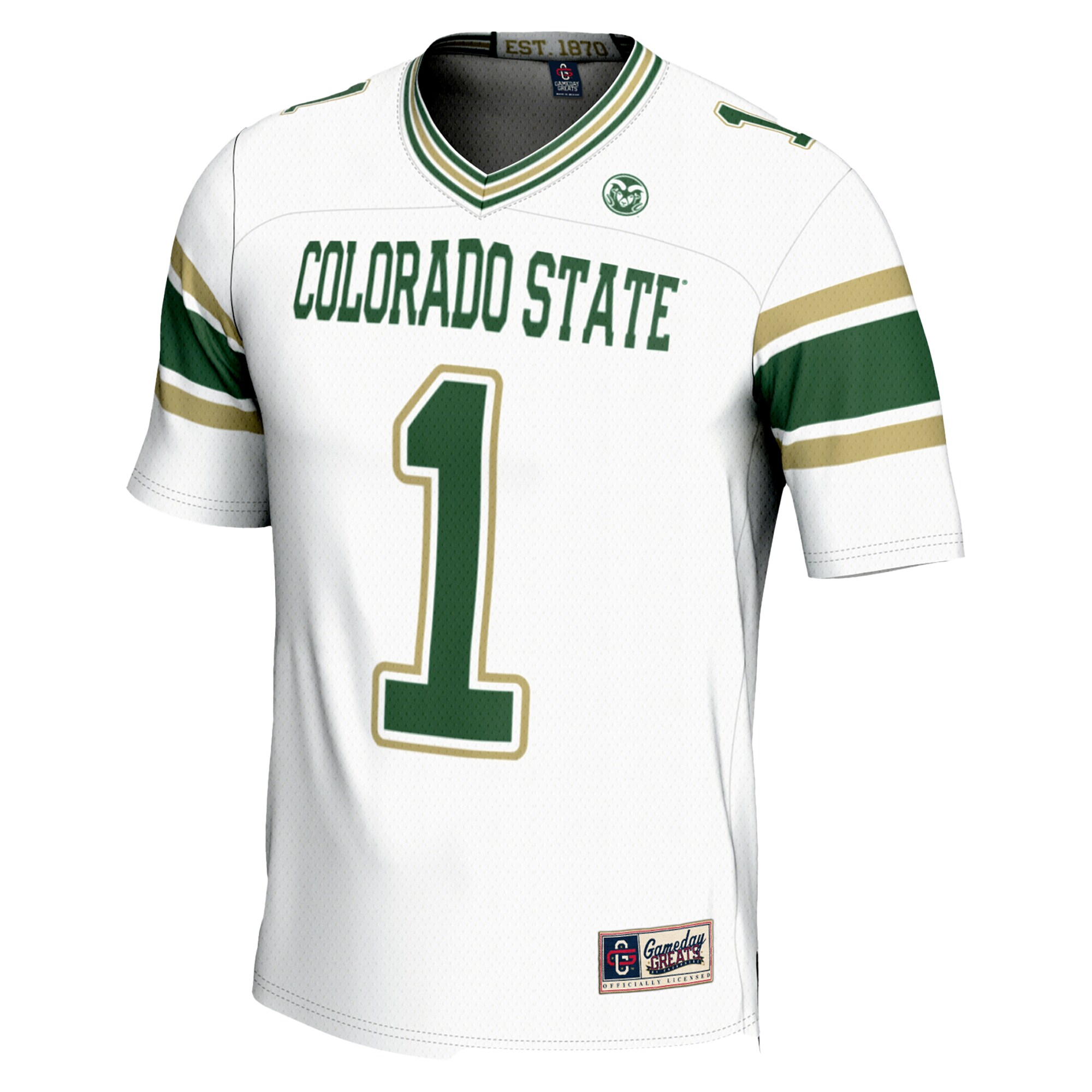 #1 Colorado State Rams GameDay Greats Endzone Football Jersey - White