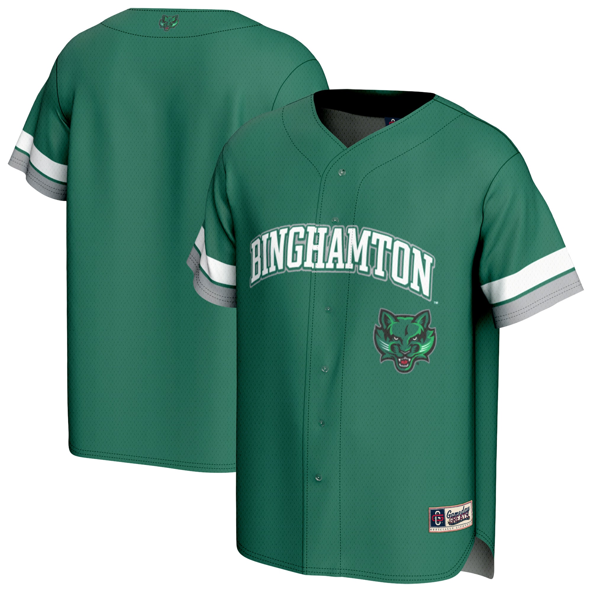 [NJP] Binghamton Bearcats GameDay Greats Spirit Baseball Jersey - Green