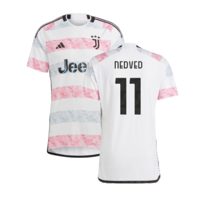 2023-2024 Juve Away Shirt (NEDVED 11) Reinforced Seams Stretch Fabric