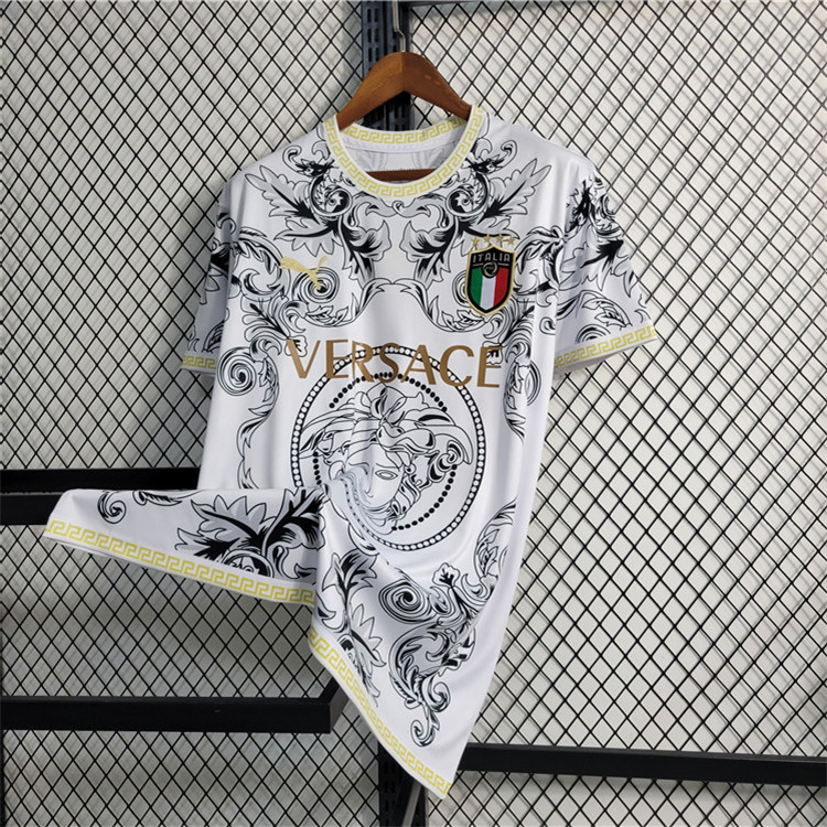 Official Italy X Versace White Shirt - Official Replica 17023