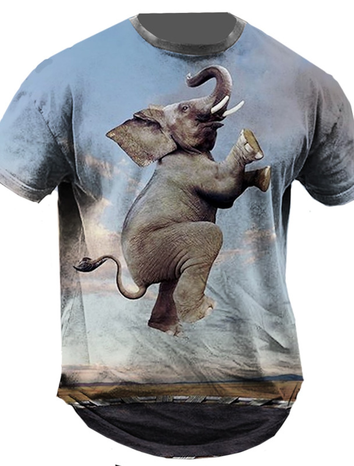 Men's Animal Cat T Shirt Short Sleeve T shirt 3D Print Crew Neck Shirt Funny Casual Daily Street Blue Army Green Gray Summer Spring Clothing Apparel S M L XL 2XL 3XL