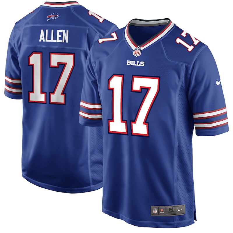 None Josh Allen BUF Bills Energetic Genuine Jersey Football Apparel