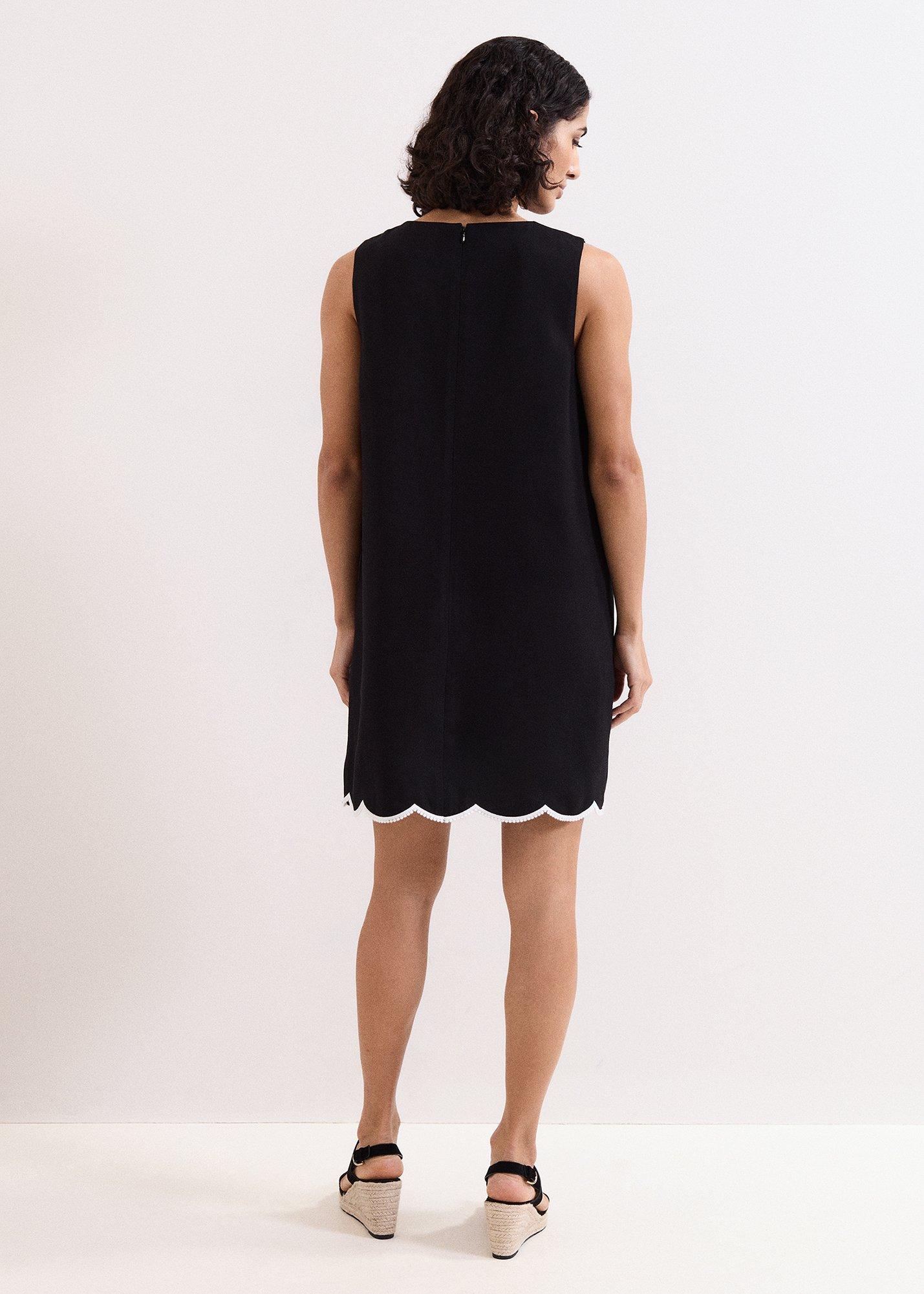 Marta Shift Black Mini Dress