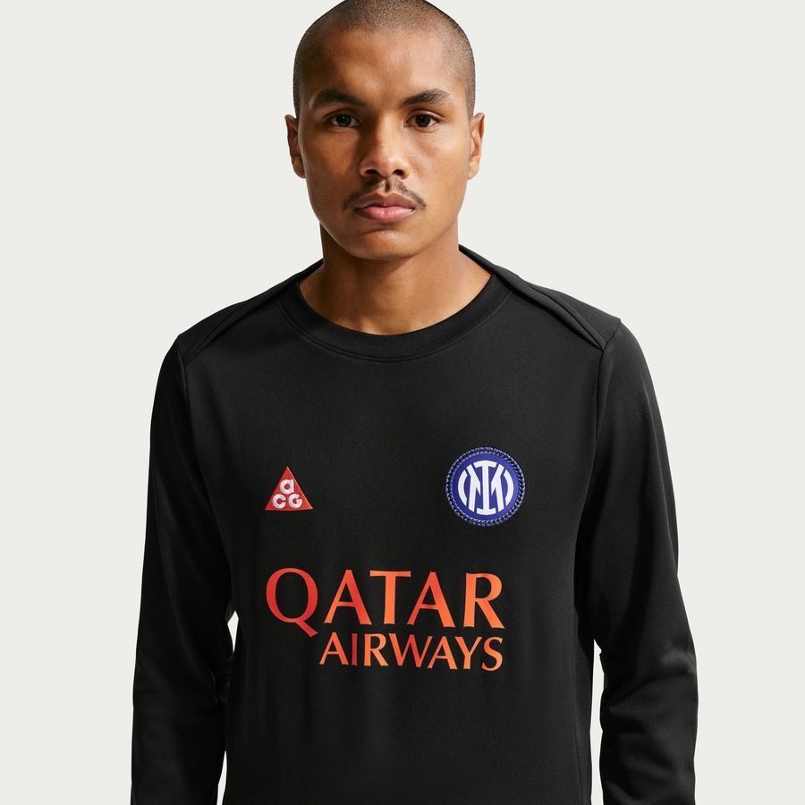 [EFKS] Inter ACG Dri FIT Academy Pro Pre Match Warm Black/Safety Training Orange Kit X