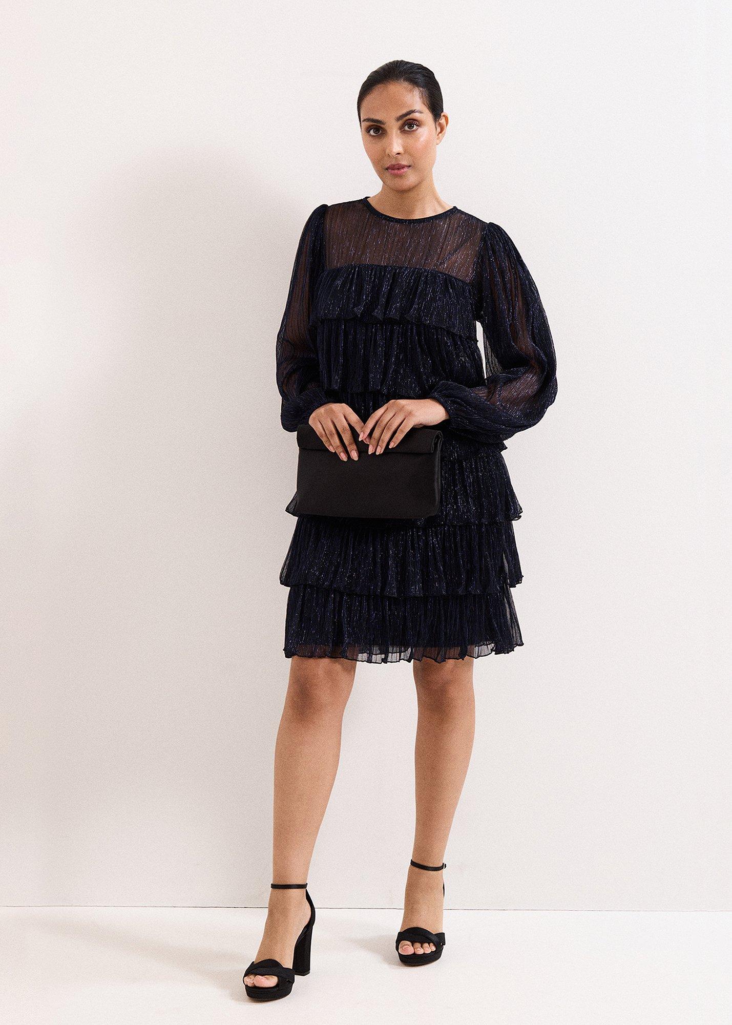 Petite Nika Blue Shimmer Dress