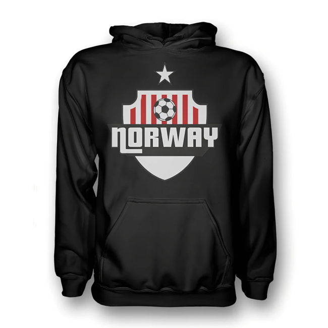 Norway Country Logo Hoody (Black) Performance Premium Oranje
