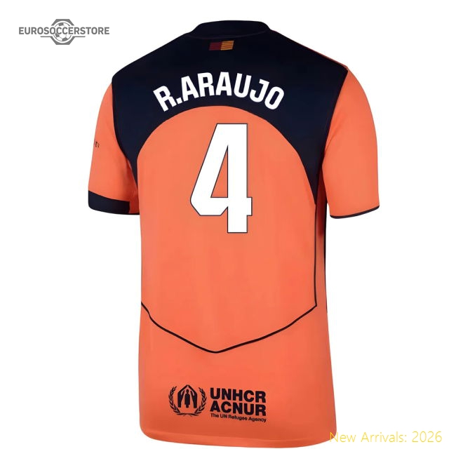 2025-2026 Barcelona Third Official Jersey R.araujo Performance Fabric