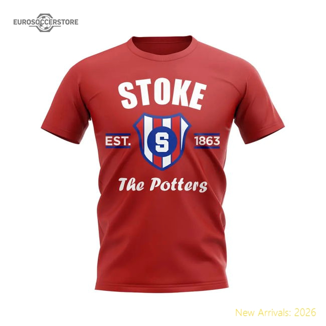 Premium Stoke Established Football T-shirt (red) - Premium Quality
