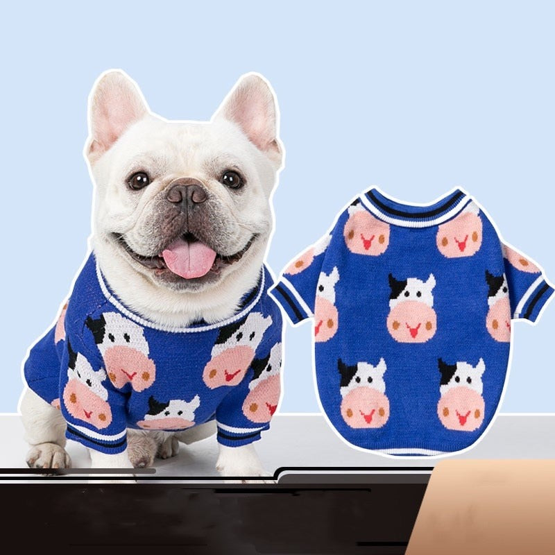 French Bulldog Winter Sweater For French Bulldog (ws301) Warm Dog Outfit