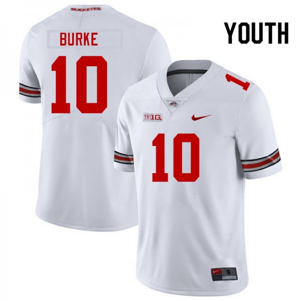 Youth(kids) Ohio State Buckeyes #10 Denzel Burke Big Ten Jersey
