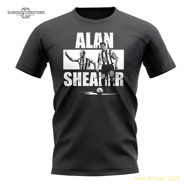 Premium-grade Alan Shearer Player Collage T-shirt (black)
