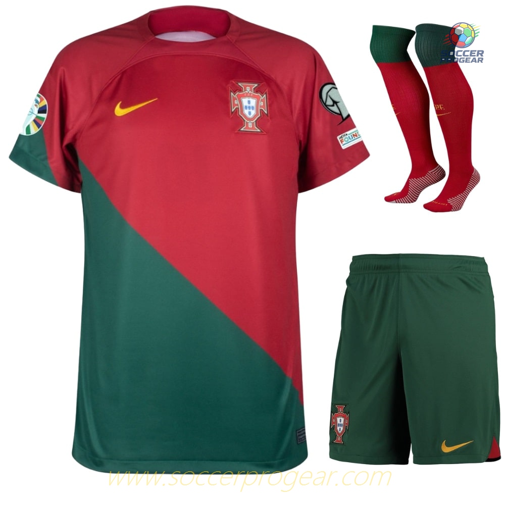 PORTUGAL Genuine KIDS HOME EURO 2024 QUALIFYING SHIRT